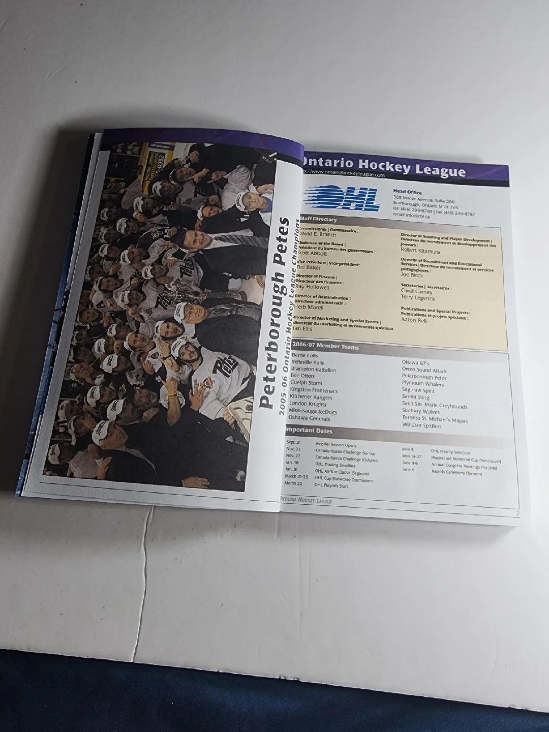 2006-07 CHL Canadian Hockey League Guide Book image indicator(5)