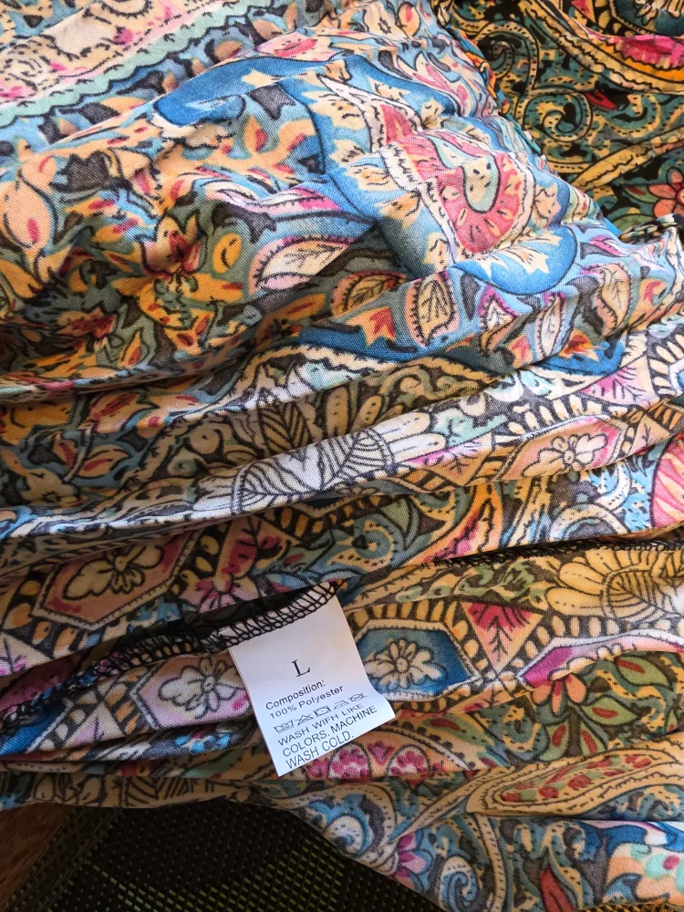 Paisley Print Sleeveless Dress - Size L image indicator(3)