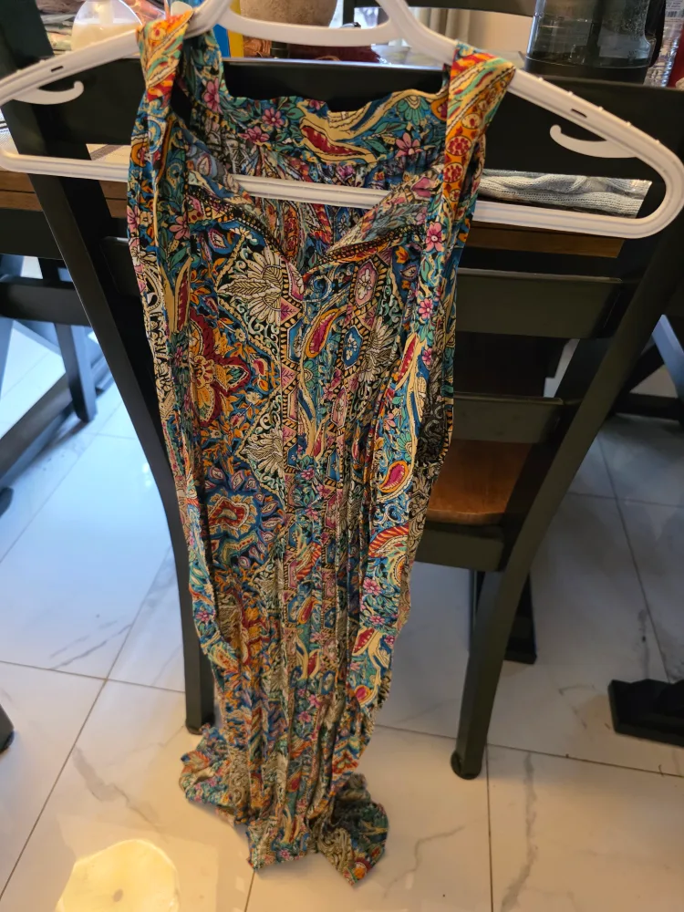 Paisley Print Sleeveless Dress - Size L image indicator(5)