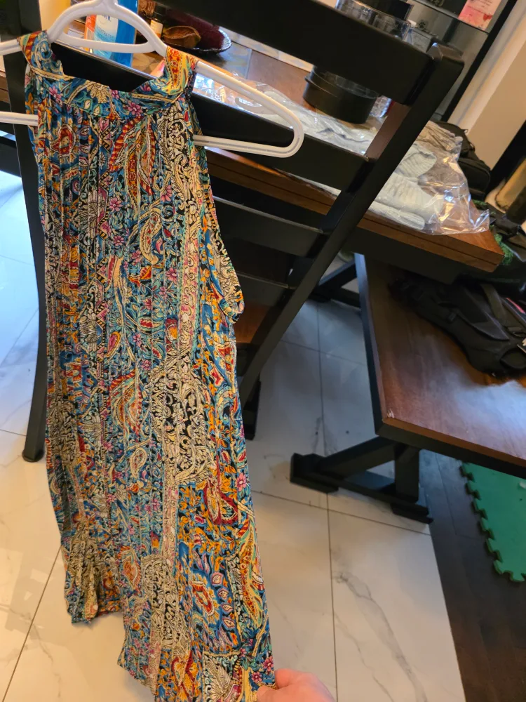 Paisley Print Sleeveless Dress - Size L image indicator(6)