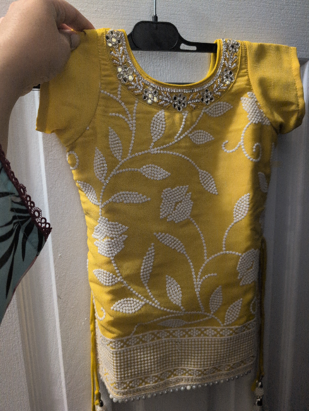 Beautiful Mustard Yellow Girls' Kurti Set - photo 2