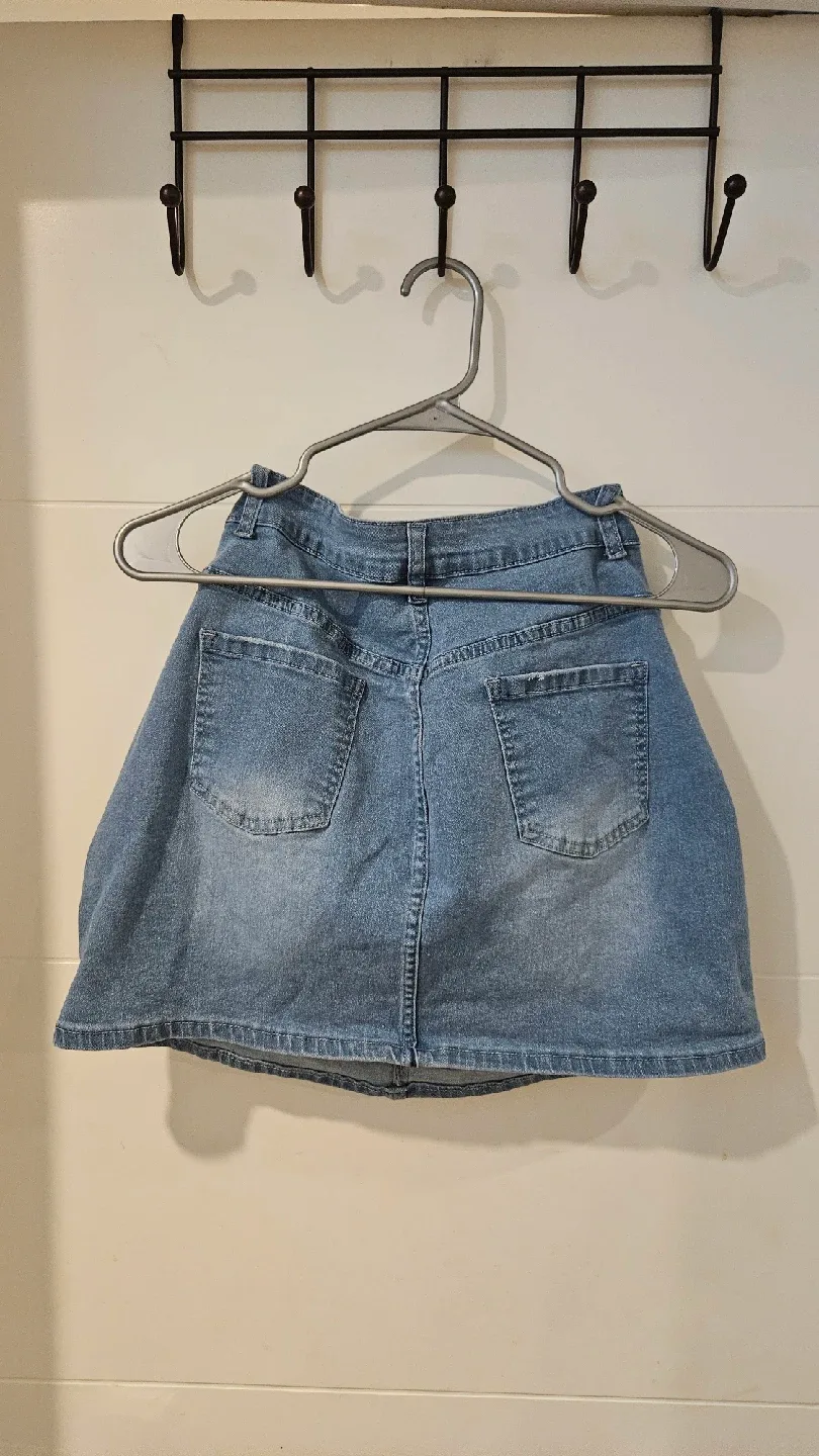 Denim Plus Size Mini Skirt image indicator(2)