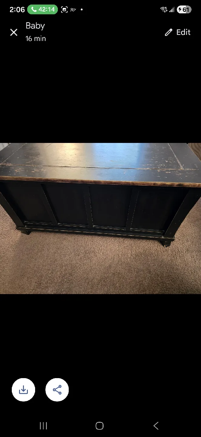 Black Coffee Table with Glass Top image indicator(2)