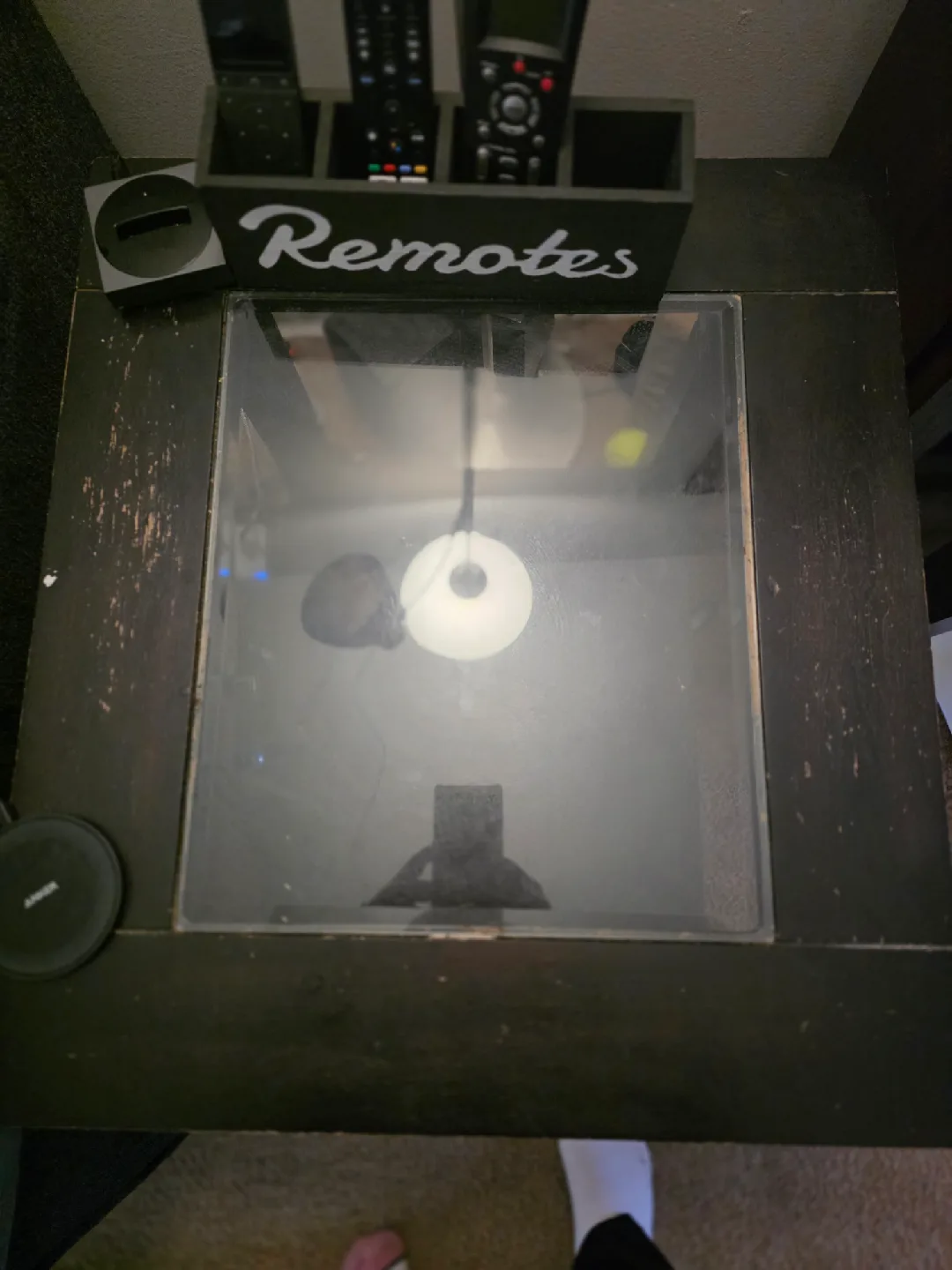 Black Coffee Table with Glass Top image indicator(7)