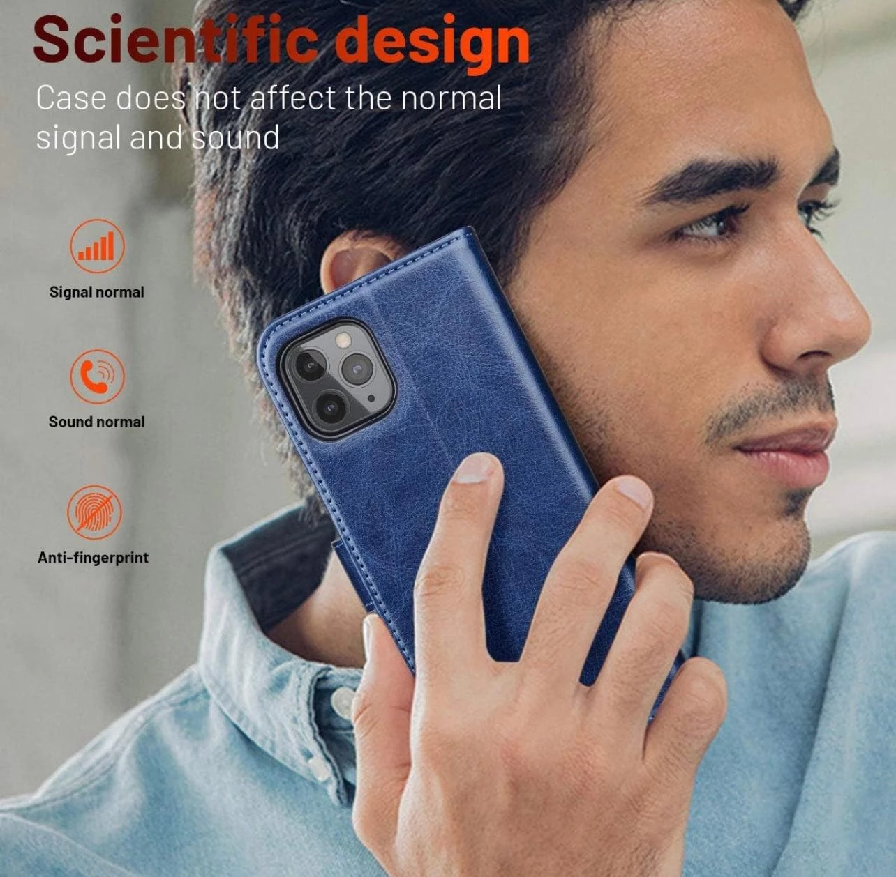 DCASE iPhone 12 Pro Max Blue Wallet Case - photo 3