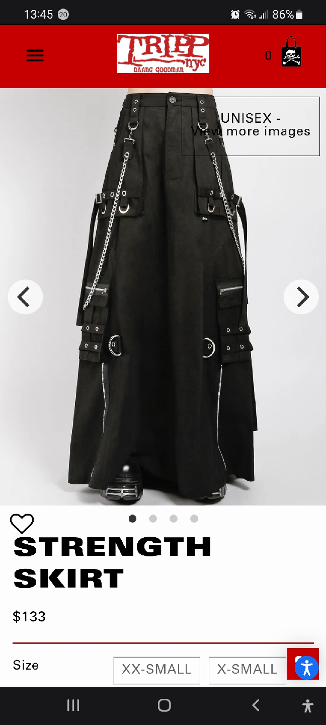 Tripp NYC Strength Skirt - Black, Size XXL