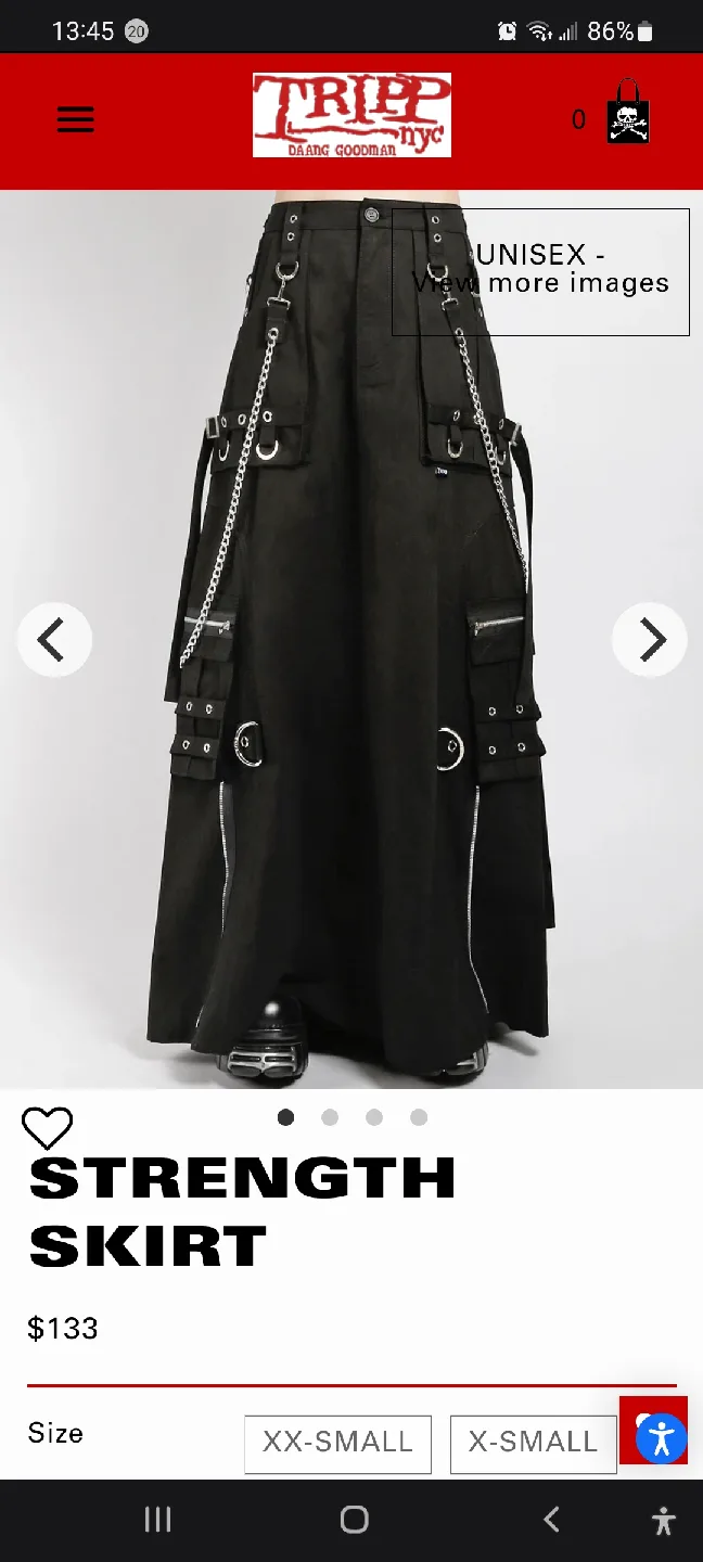 Tripp NYC Strength Skirt - Black, Size XXL thumbnail