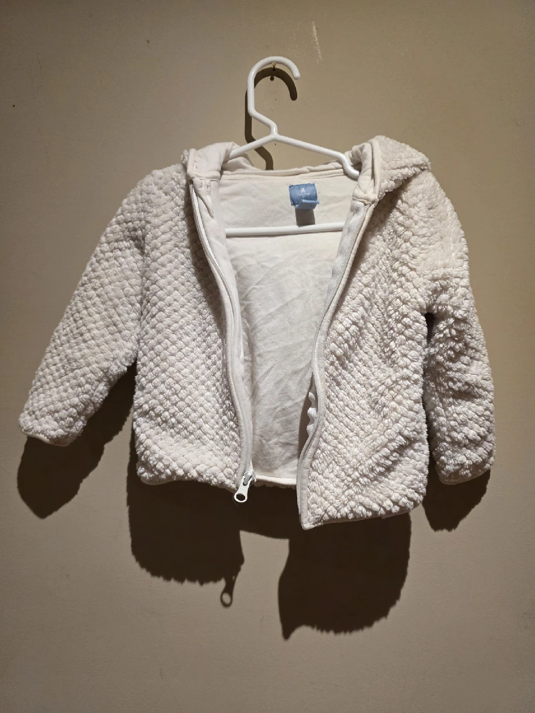 Baby Gap White Hoodie Jacket 18-24 Months