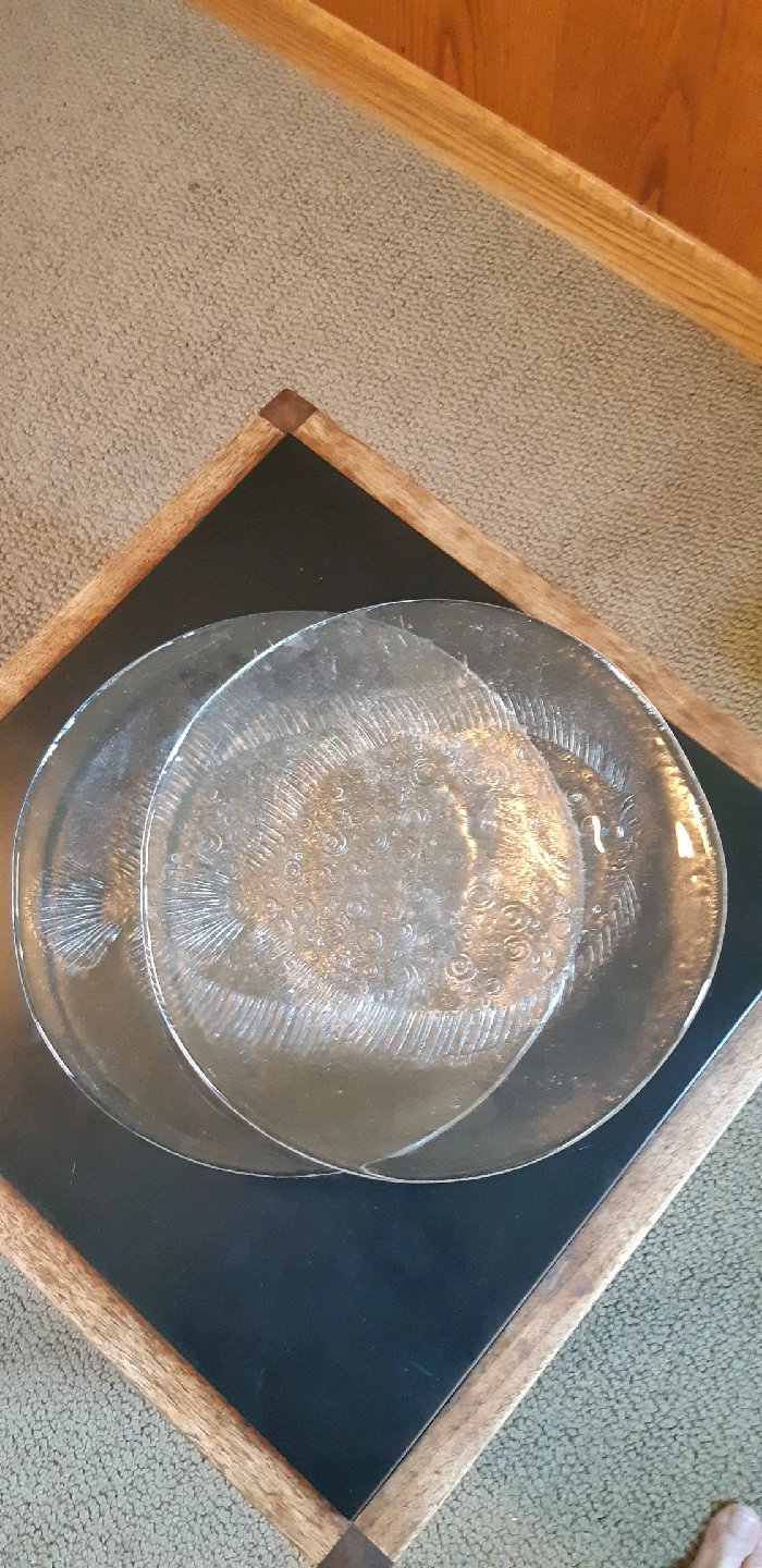 Swedish Glass Fish Plates