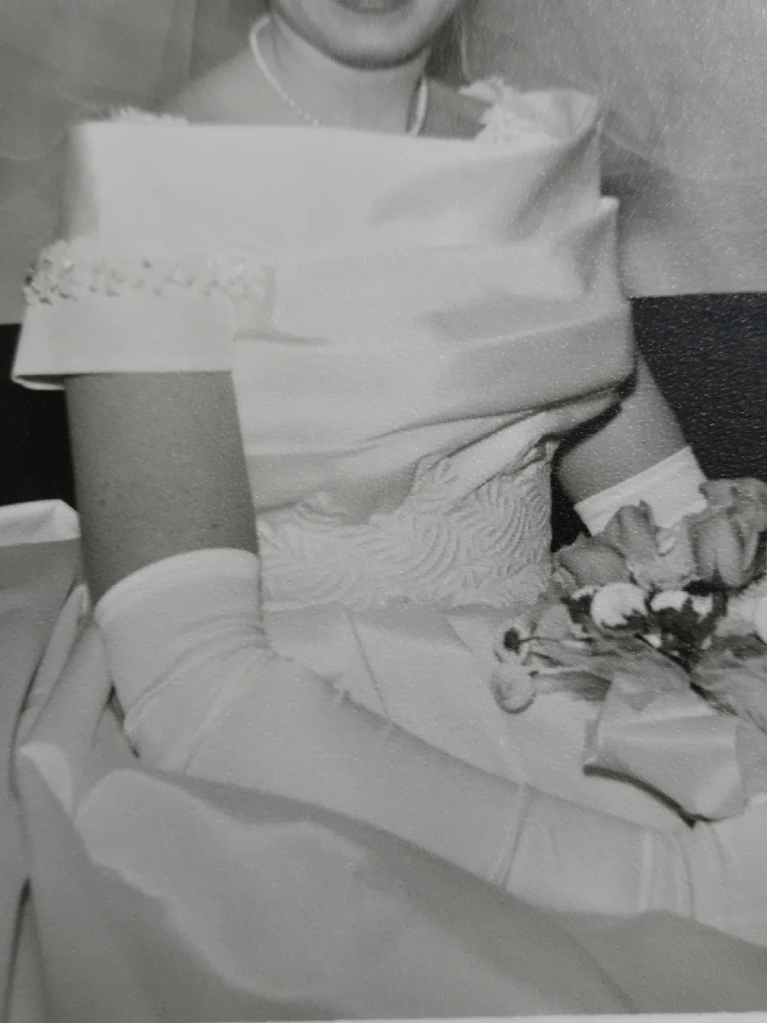 Vintage 1963 silk wedding dress image indicator(3)