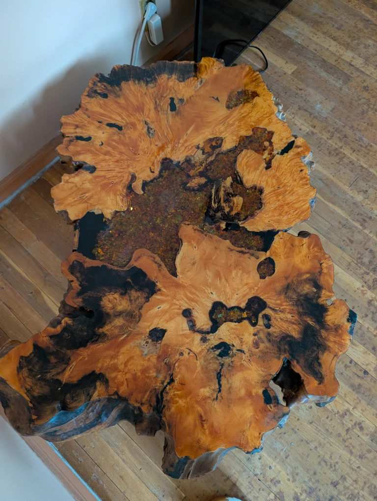 Unique Natural Wood Coffee Table