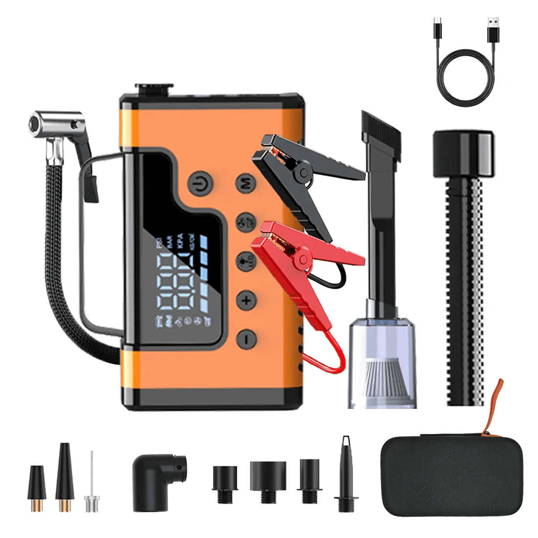 8 in 1 Car Emergency Jump Starter & Air Pump image indicator(3)