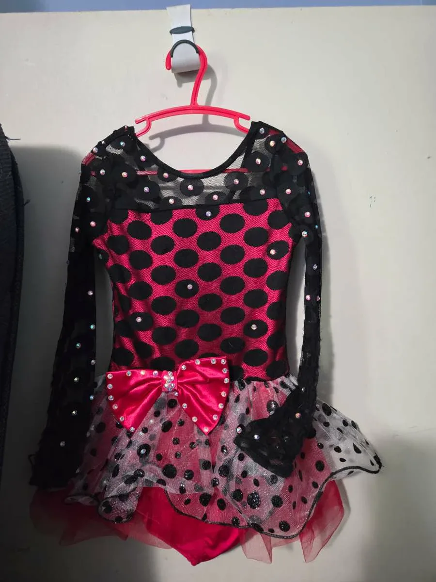 Girls' Dance Costume - Red and Black image indicator(2)
