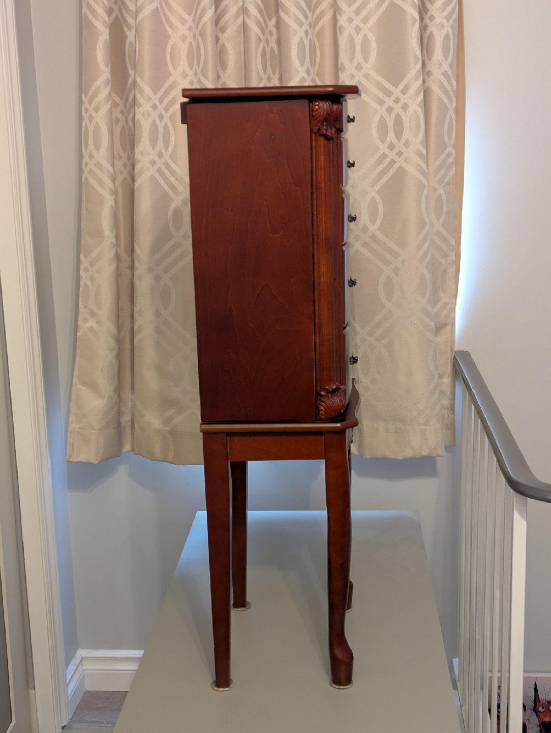 Wooden Jewelry Armoire with Mirror - photo 4