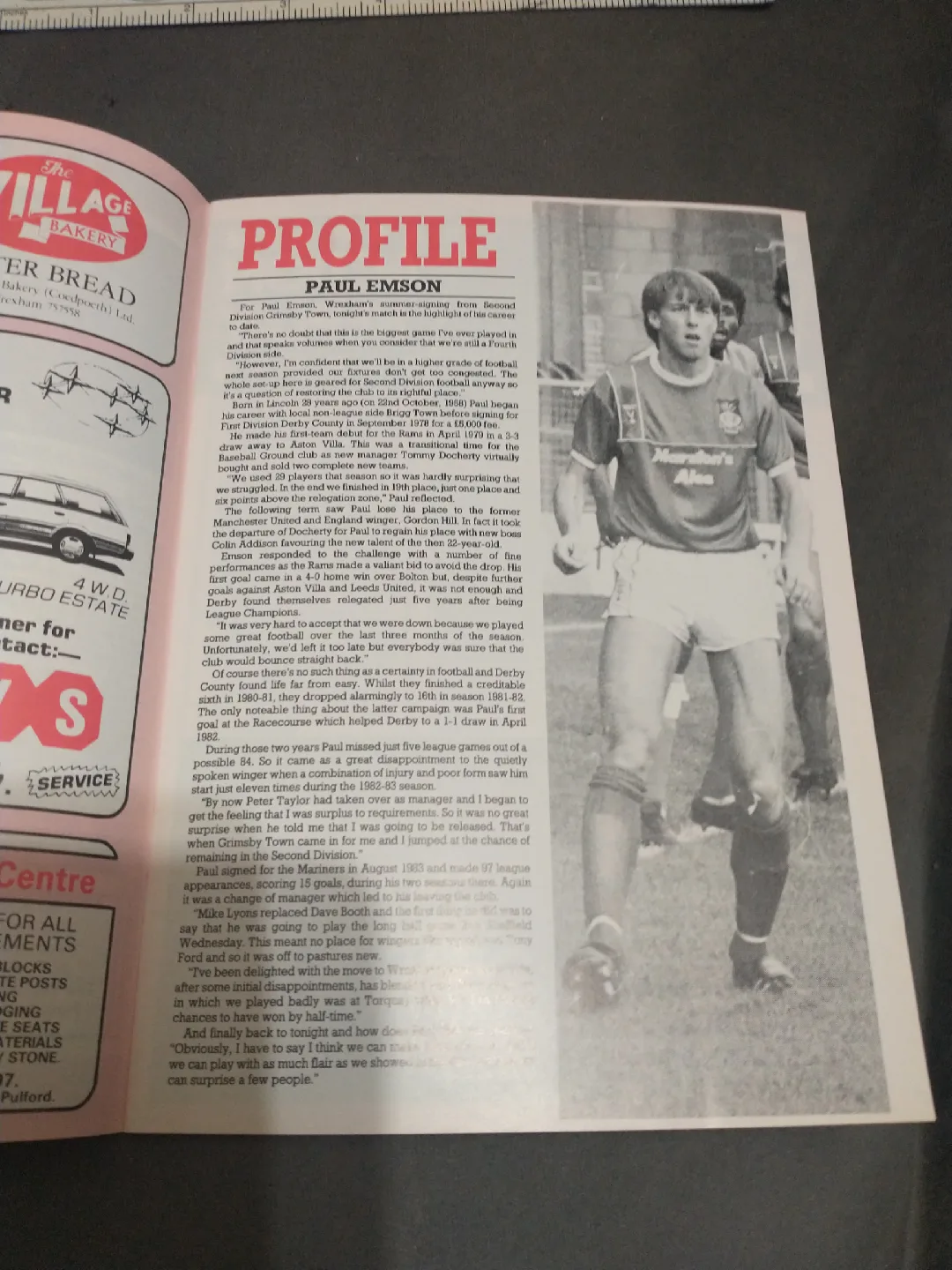 Rare 1986 Wrexham vs Real Zaragoza Cup Winner's Cup program image indicator(2)