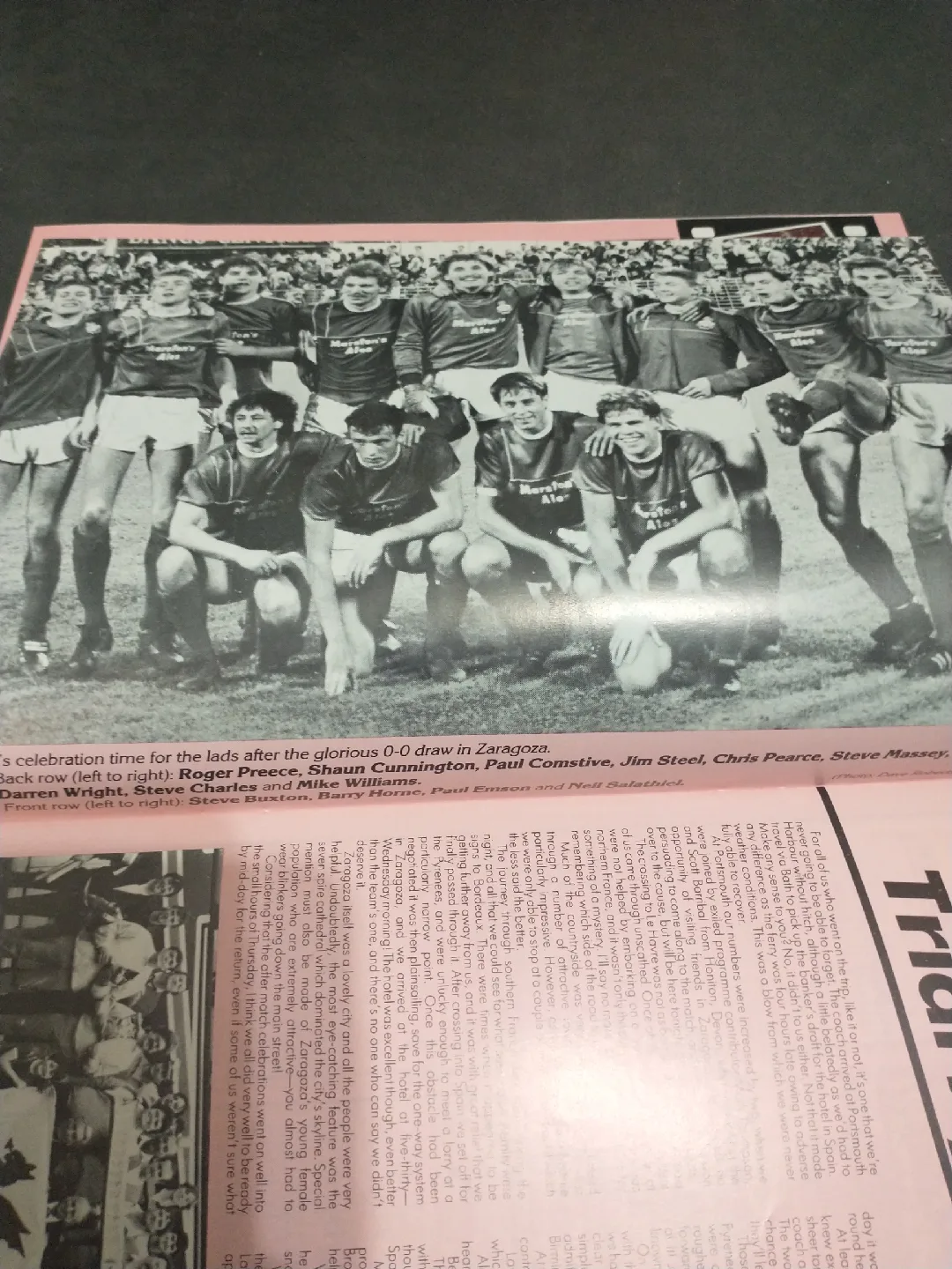Rare 1986 Wrexham vs Real Zaragoza Cup Winner's Cup program image indicator(5)