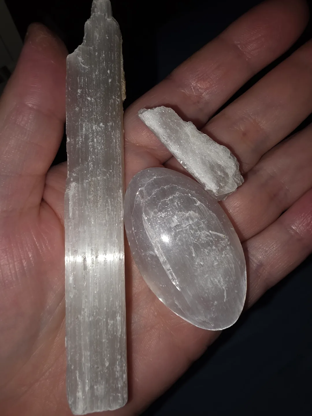 Selenite Crystals - Wand, Palm Stone, Small Piece thumbnail