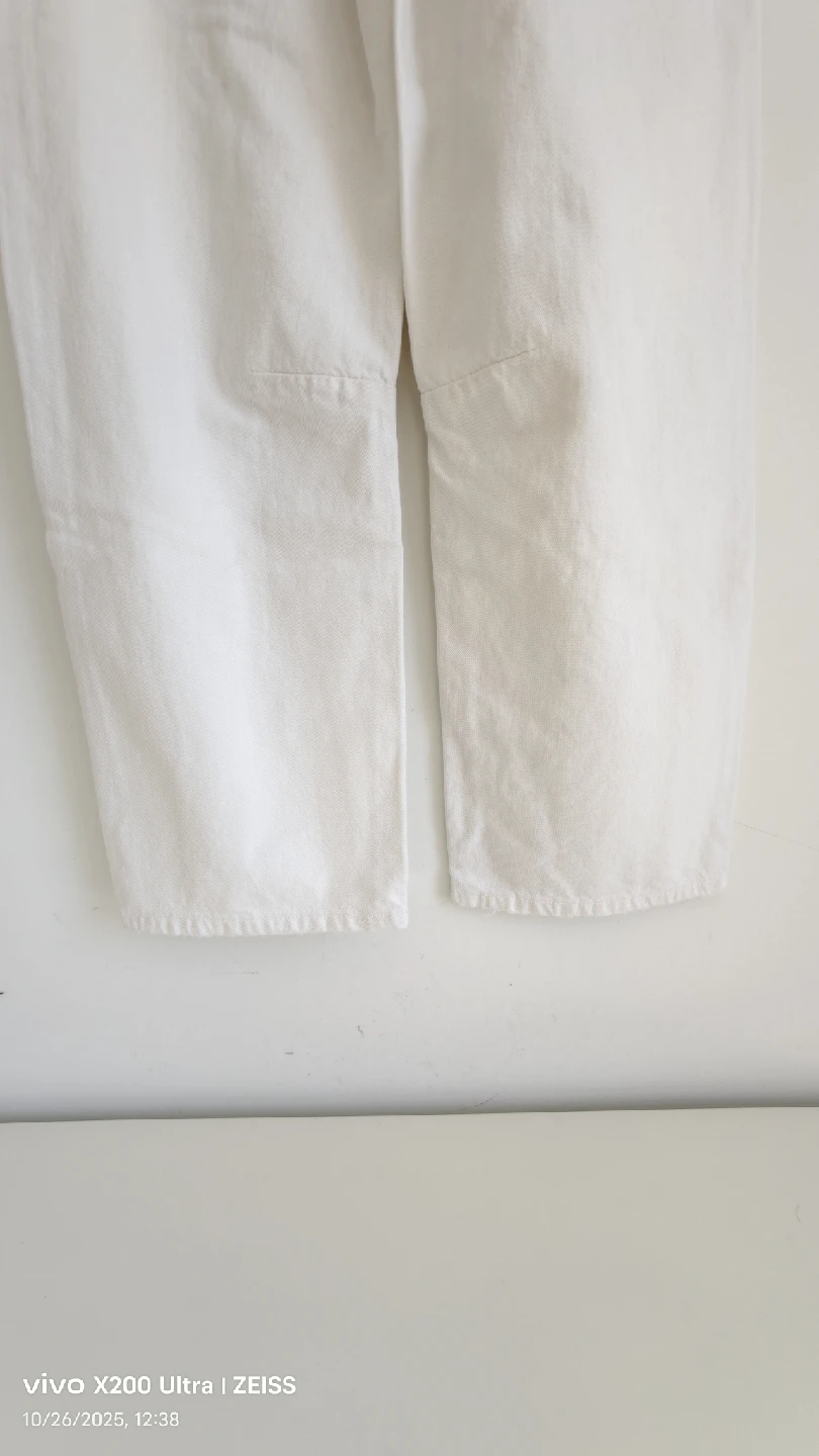 Zara White Cotton Wide Leg Jeans - photo 2