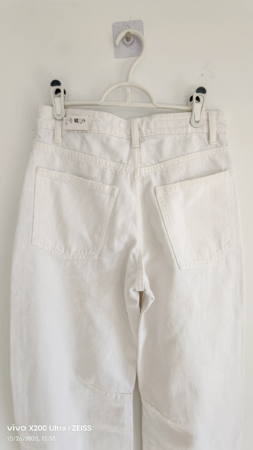 Zara White Cotton Wide Leg Jeans - photo 3