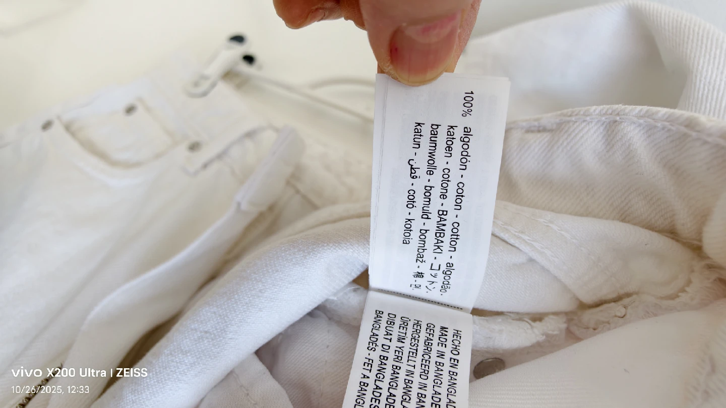 Zara White Cotton Wide Leg Jeans - photo 5