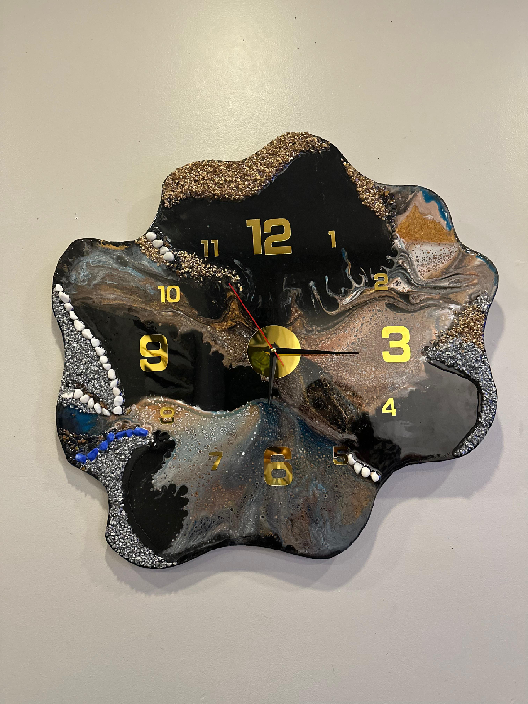 Handmade Resin Wall Clock - photo 4