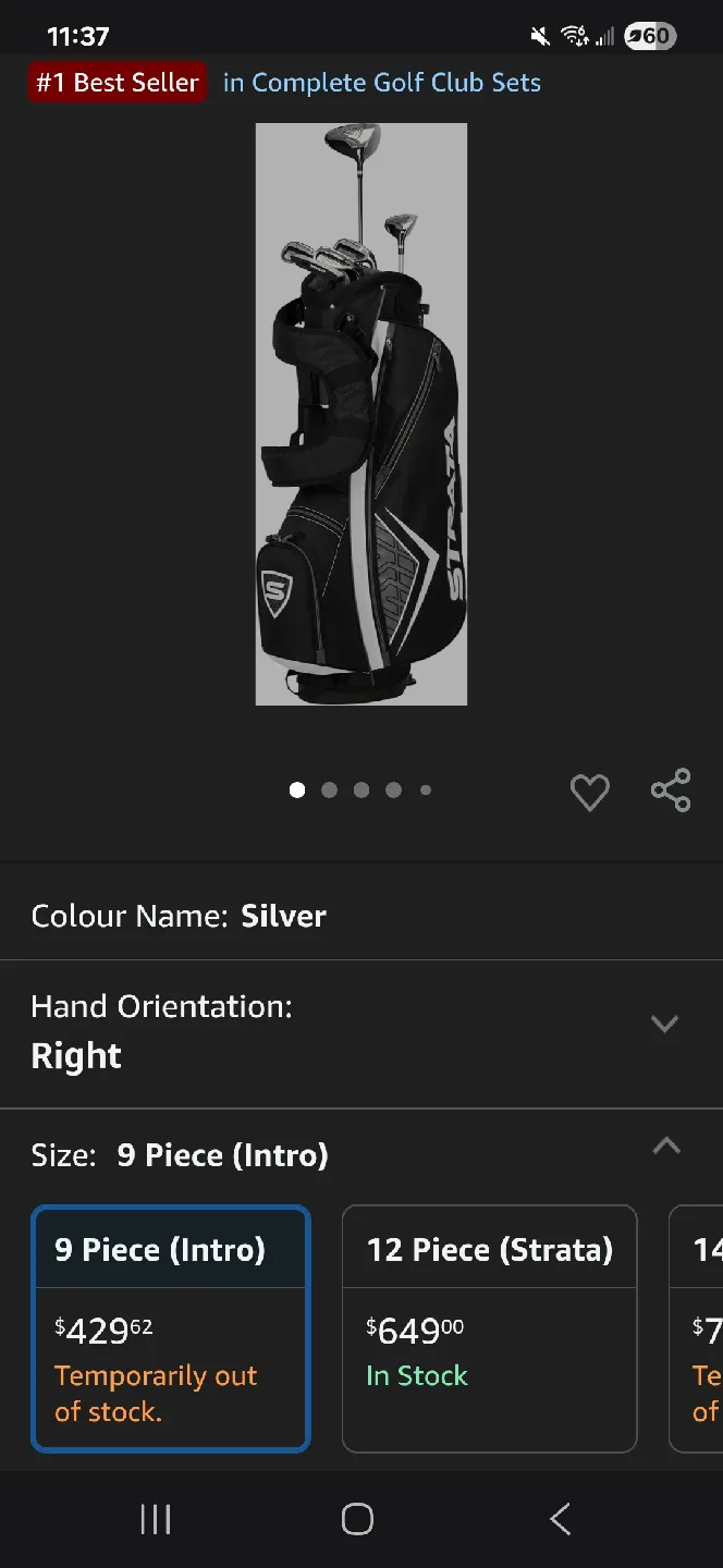 Strata Golf Bag - Black image indicator(8)