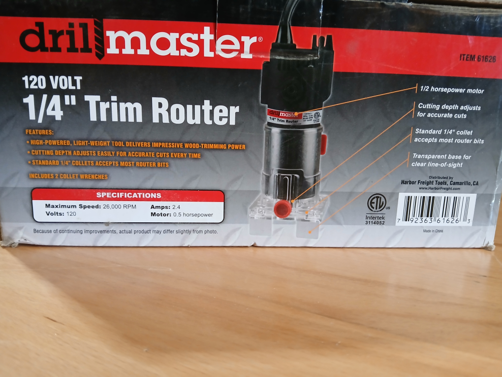 Drill Master 1/4" Trim Router - Like New! - photo 5