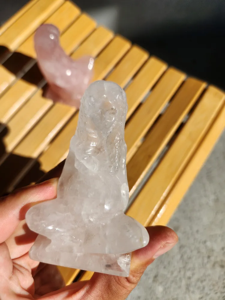 Rose Quartz Crystal goddess Figurine image indicator(7)