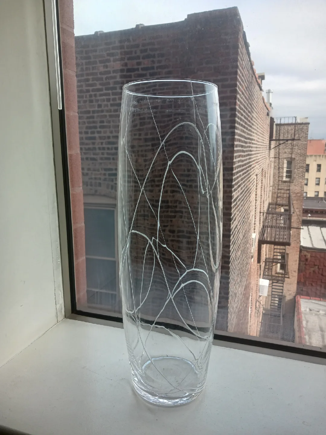 Modern Abstract Art Glass Vase – Handmade in Poland Swirl Design image indicator(6)