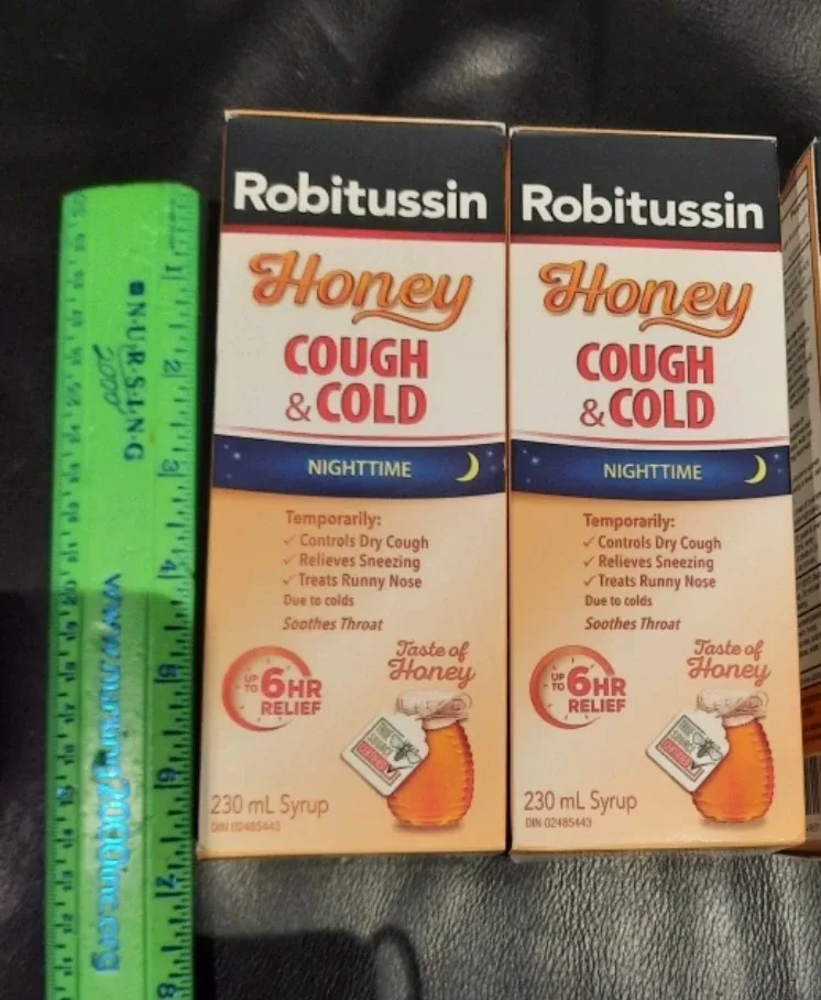 👻 Free 2 bottles HONEY 🍯 ROBITUSSIN cough medicine thumbnail