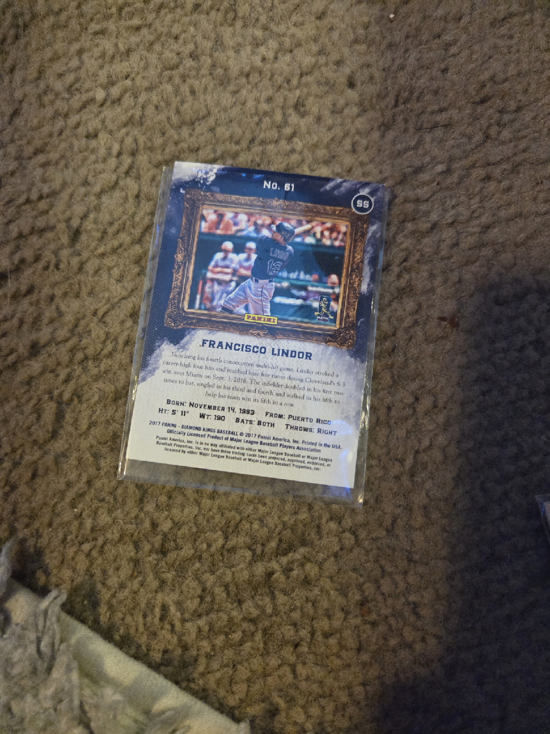 Francisco Lindor Baseball Card - photo 2