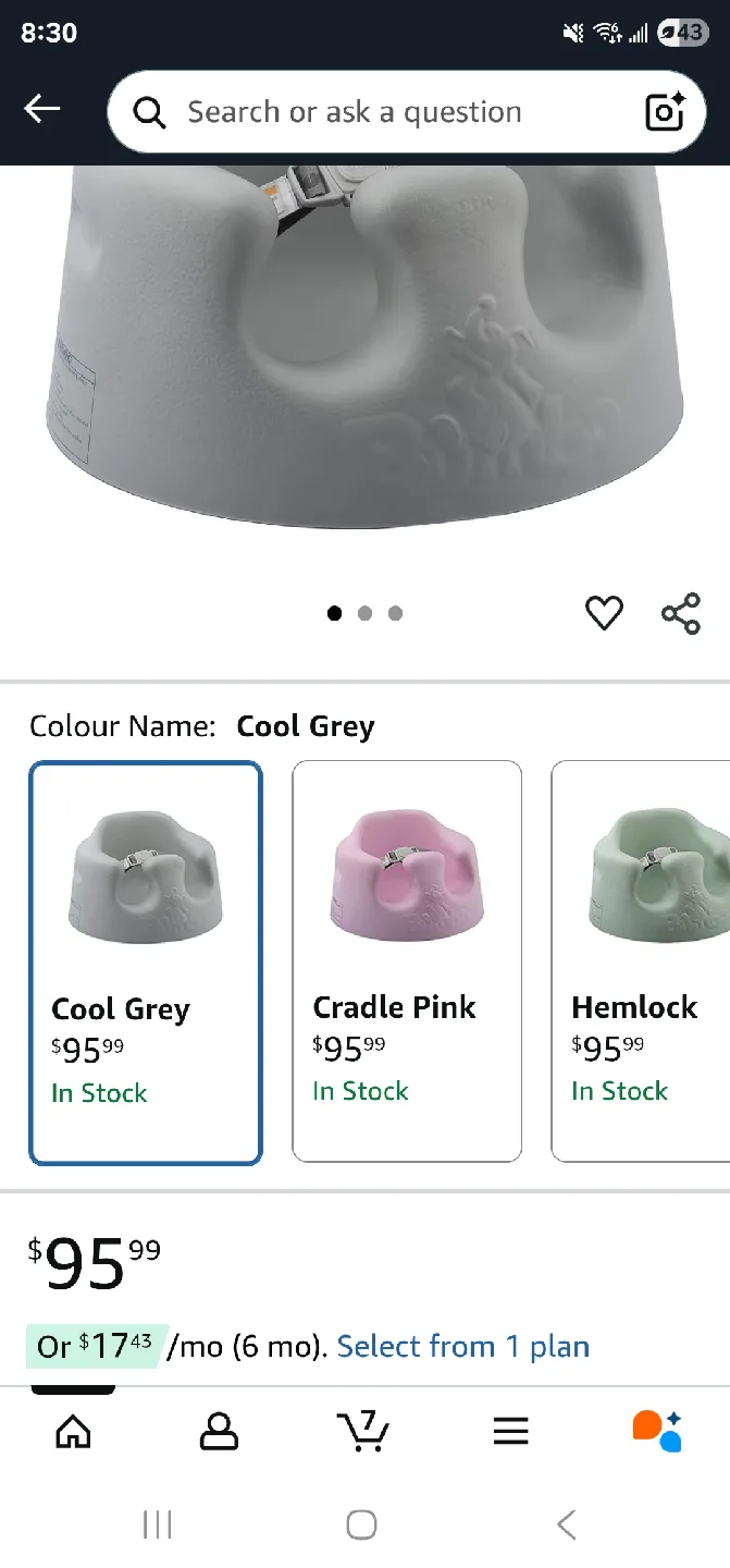 Bumbo Cradle Lilac Floor Seat + Tray image indicator(3)