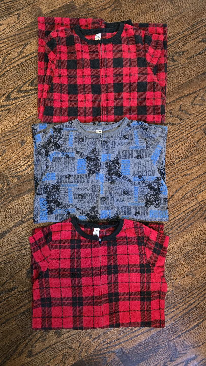 3 One piece Pajamas Size 14Y - photo 2