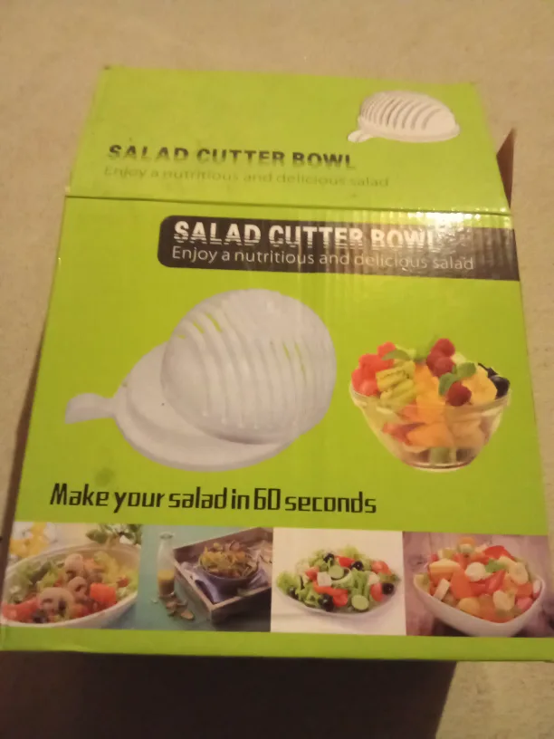 NEW Salad Cutter Bowl - Make Salad in 60 Seconds! thumbnail