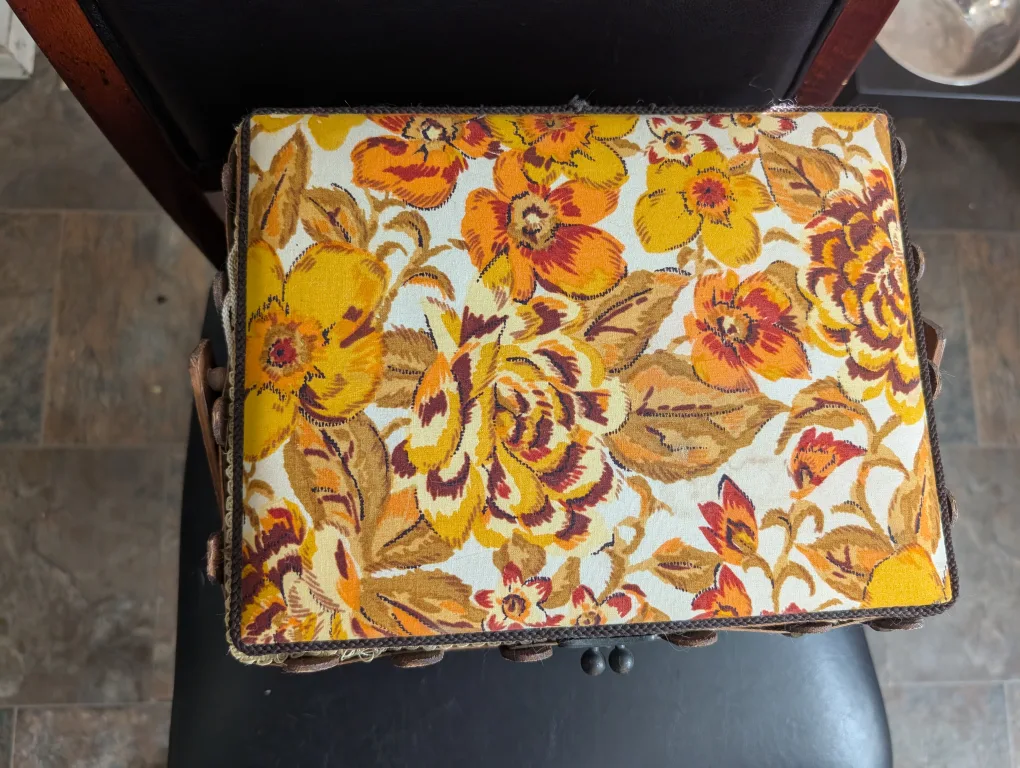 Vintage Woven Basket Sewing Box Japan image indicator(3)