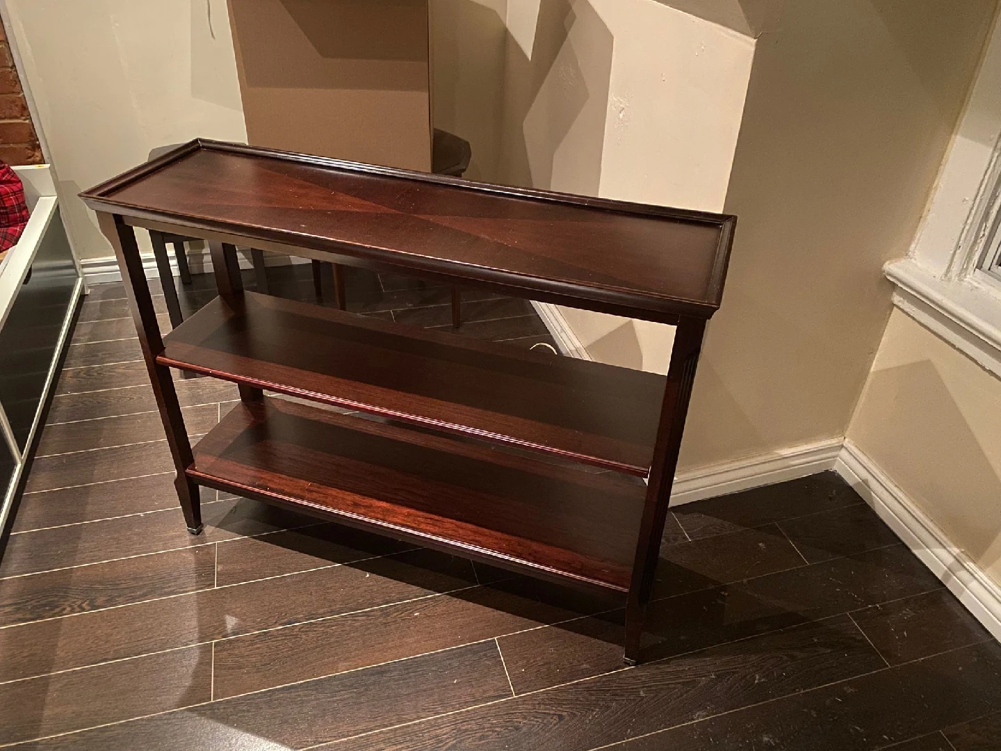 The Bombay Company rosewood console shelf