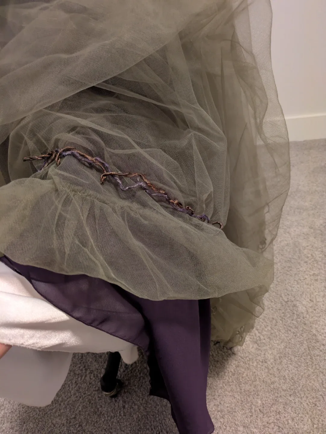 Formal Halter Style Dress - Purple/Green image indicator(5)