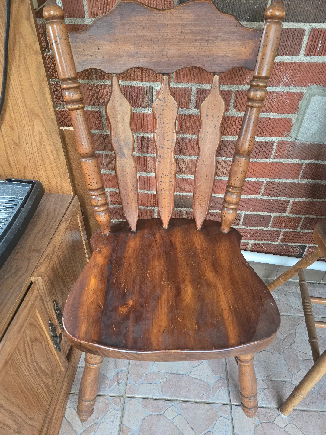 Cabin style Wooden Dining Chairs - Set of 5 image indicator(3)