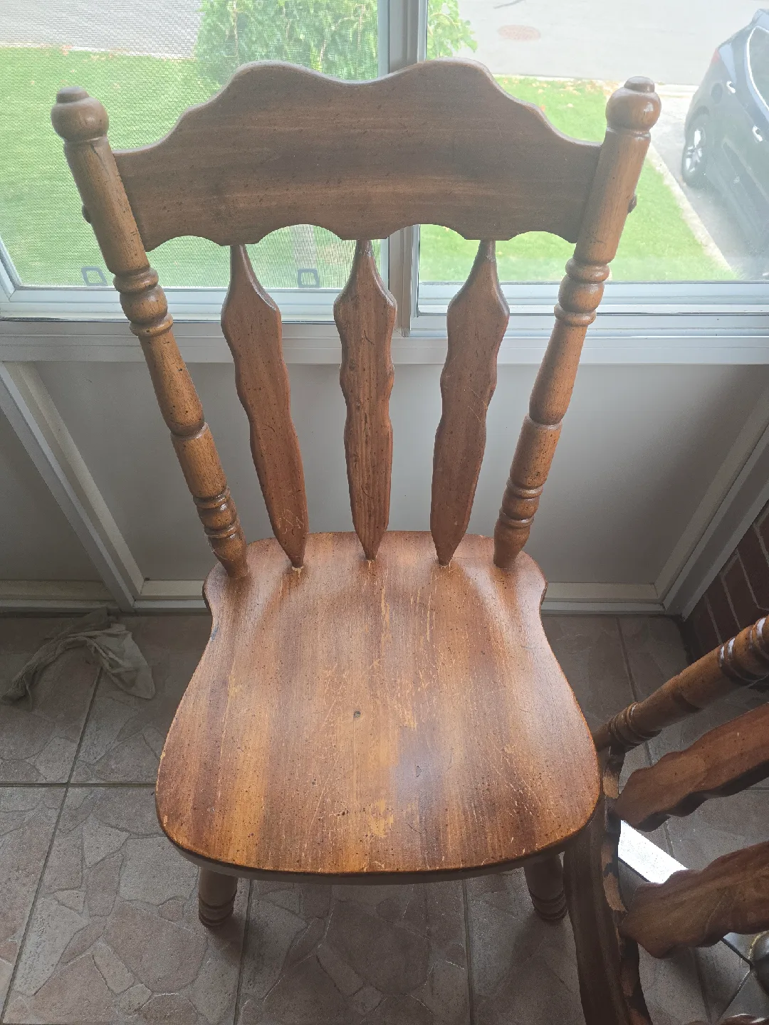 Cabin style Wooden Dining Chairs - Set of 5 image indicator(4)