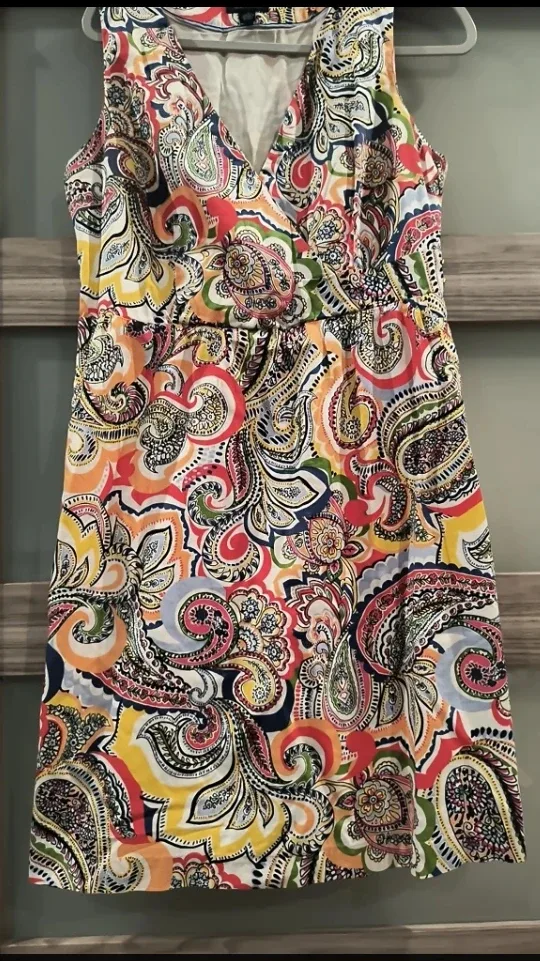 Tommy Hilfiger Sleeveless Paisley Dress image indicator(2)