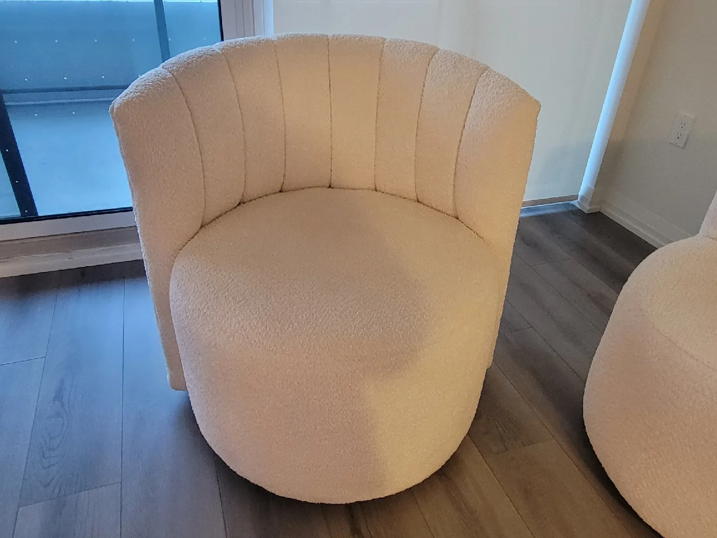 Boucle Accent Chair - Cream White image indicator(2)