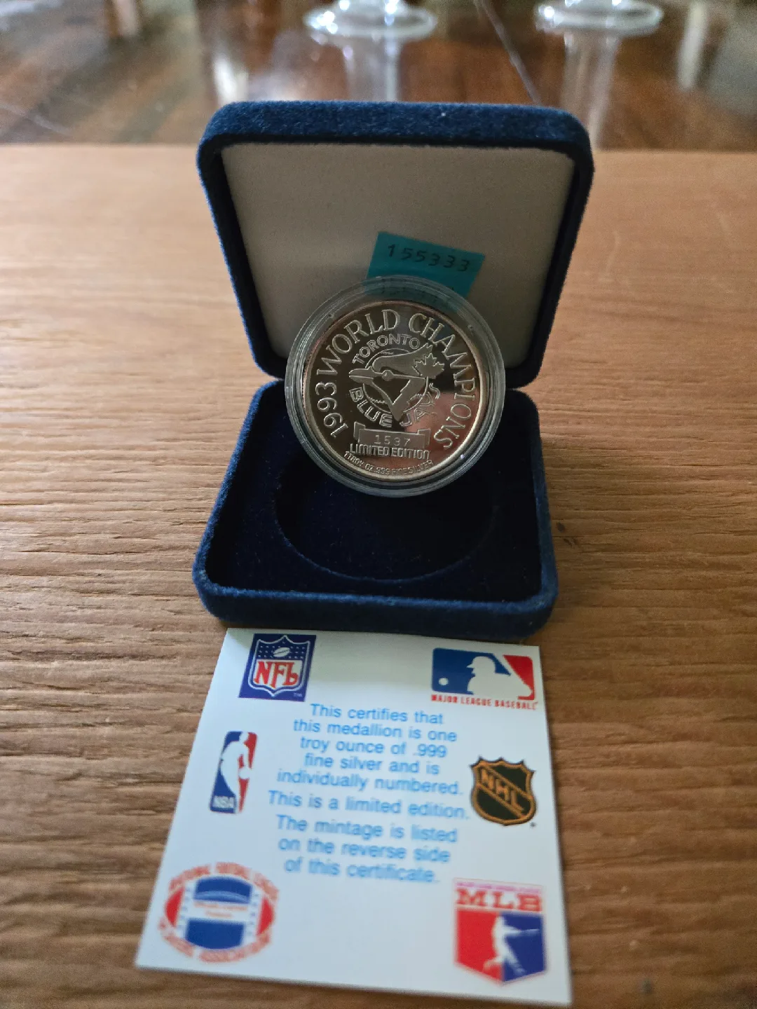 1993 Toronto Blue Jays World Series Coin image indicator(2)
