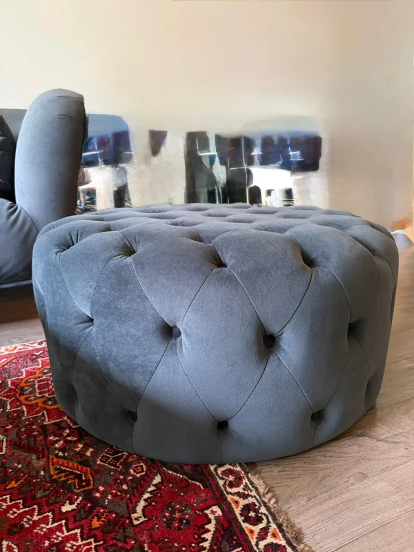 Leon's Maja Ottoman - Dark Blue