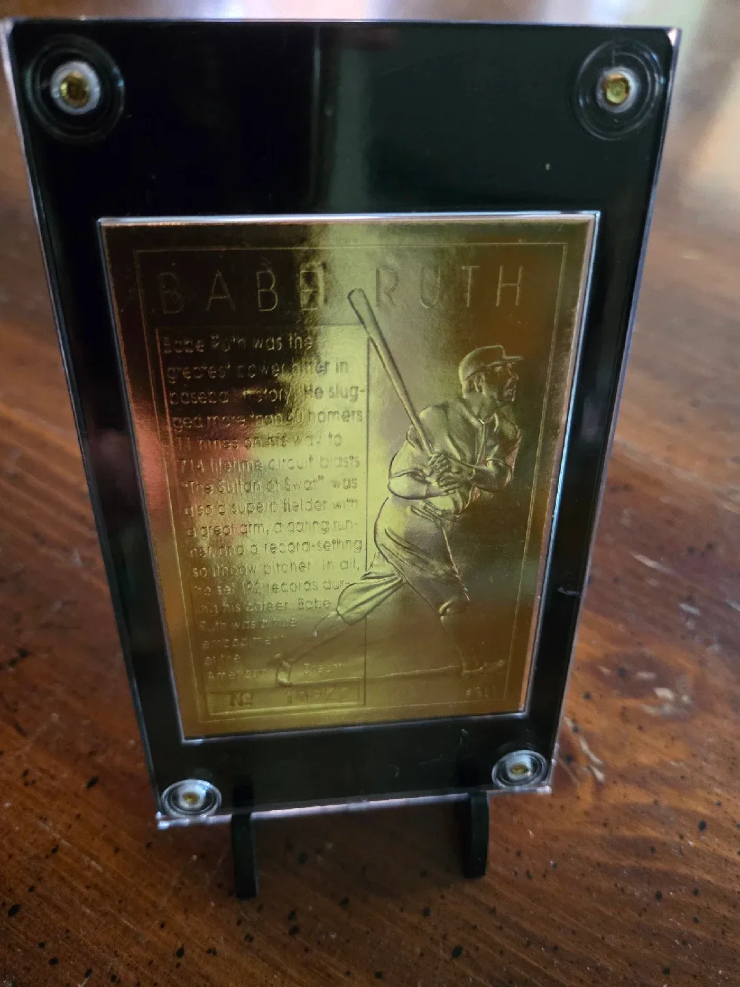 Babe Ruth - Golden Legends 22-Karat Gold Foil Card image indicator(2)