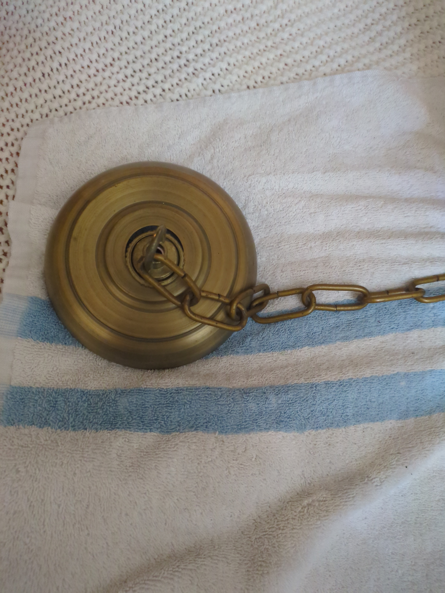 Vintage Alabaster & Brass Hanging Light Fixture - photo 2