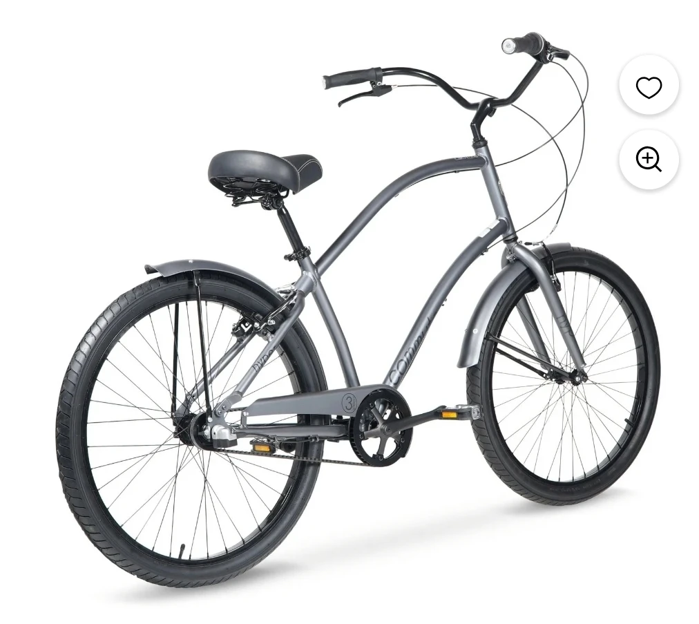 Hyper Bicycle Men's Cruiser 26" Commuter Bike, Gray - photo 2