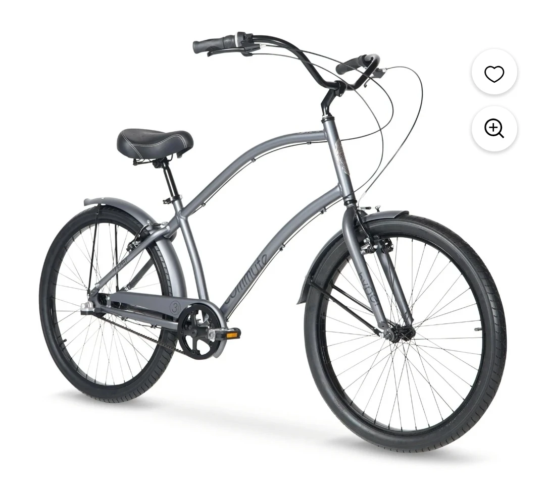Hyper Bicycle Men's Cruiser 26" Commuter Bike, Gray - photo 3