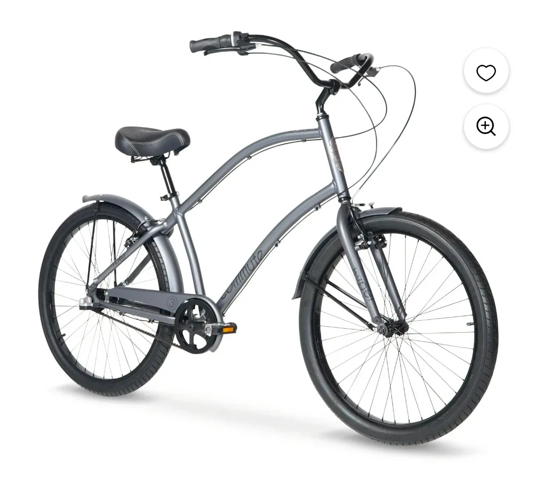 Hyper Bicycle Men's Cruiser 26" Commuter Bike, Gray image indicator(3)