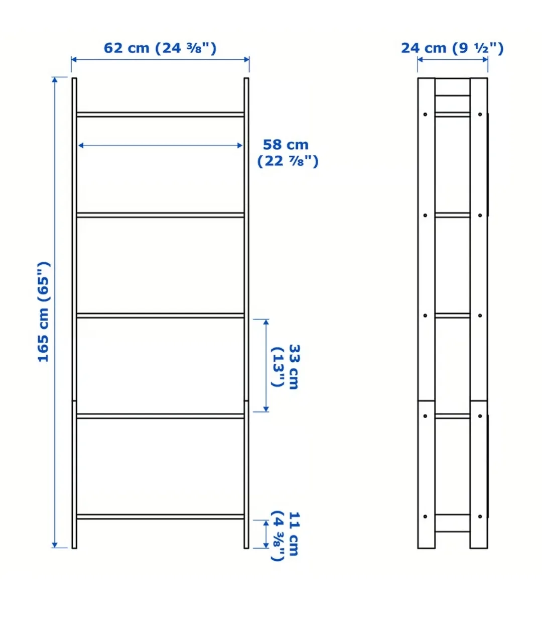 IKEA Black-Brown Bookcase - 62x165 cm image indicator(2)