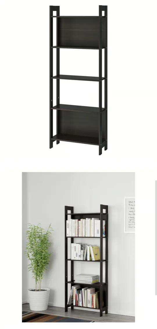 IKEA Black-Brown Bookcase - 62x165 cm image indicator(3)